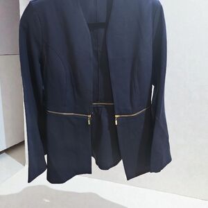 IMAN Navy Blazer with Gold Accents